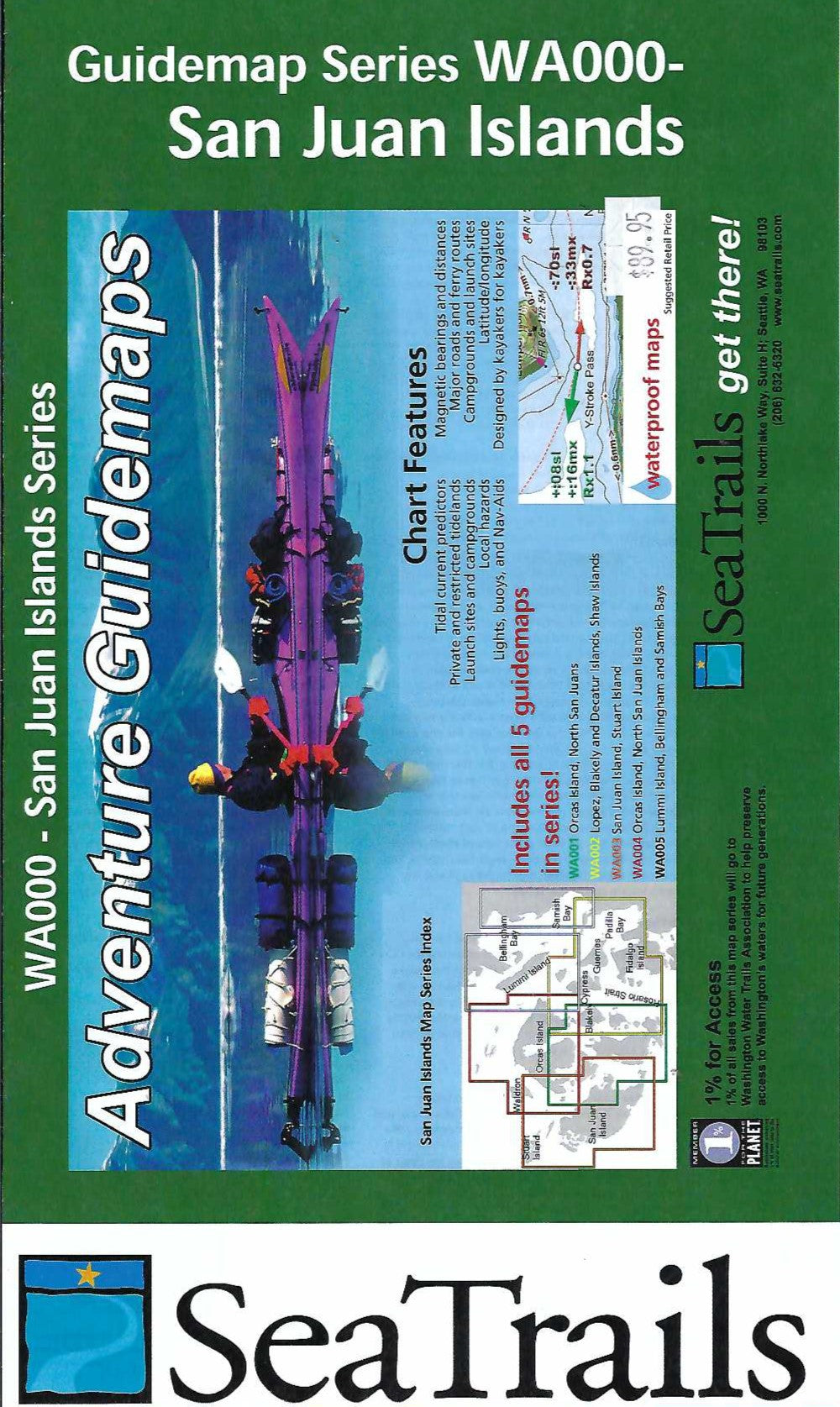 San Juan Islands Sea Kayak Charts - 5 Map Set - WA000