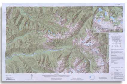 Seven Lakes Basin - Hoh Trail Map by Custom Correct Maps