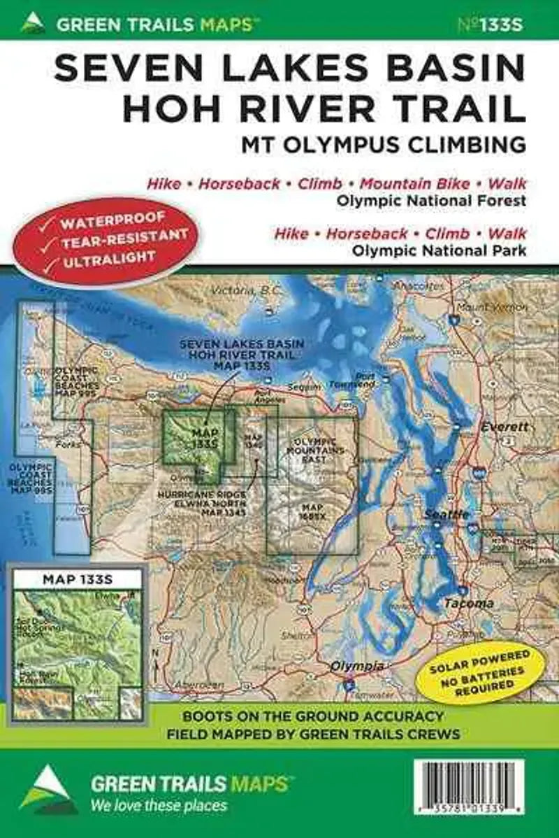 Seven Lakes Basin / Hoh River Trail, WA - Green Trails Map 133S