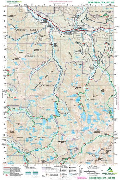 Skykomish, WA - Green Trails Map #175