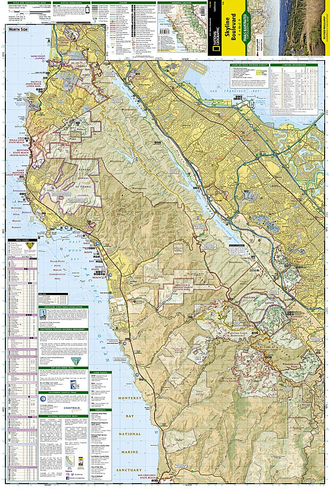 Skyline Boulevard Trails Illustrated Topographic Map #815 - Map Detail