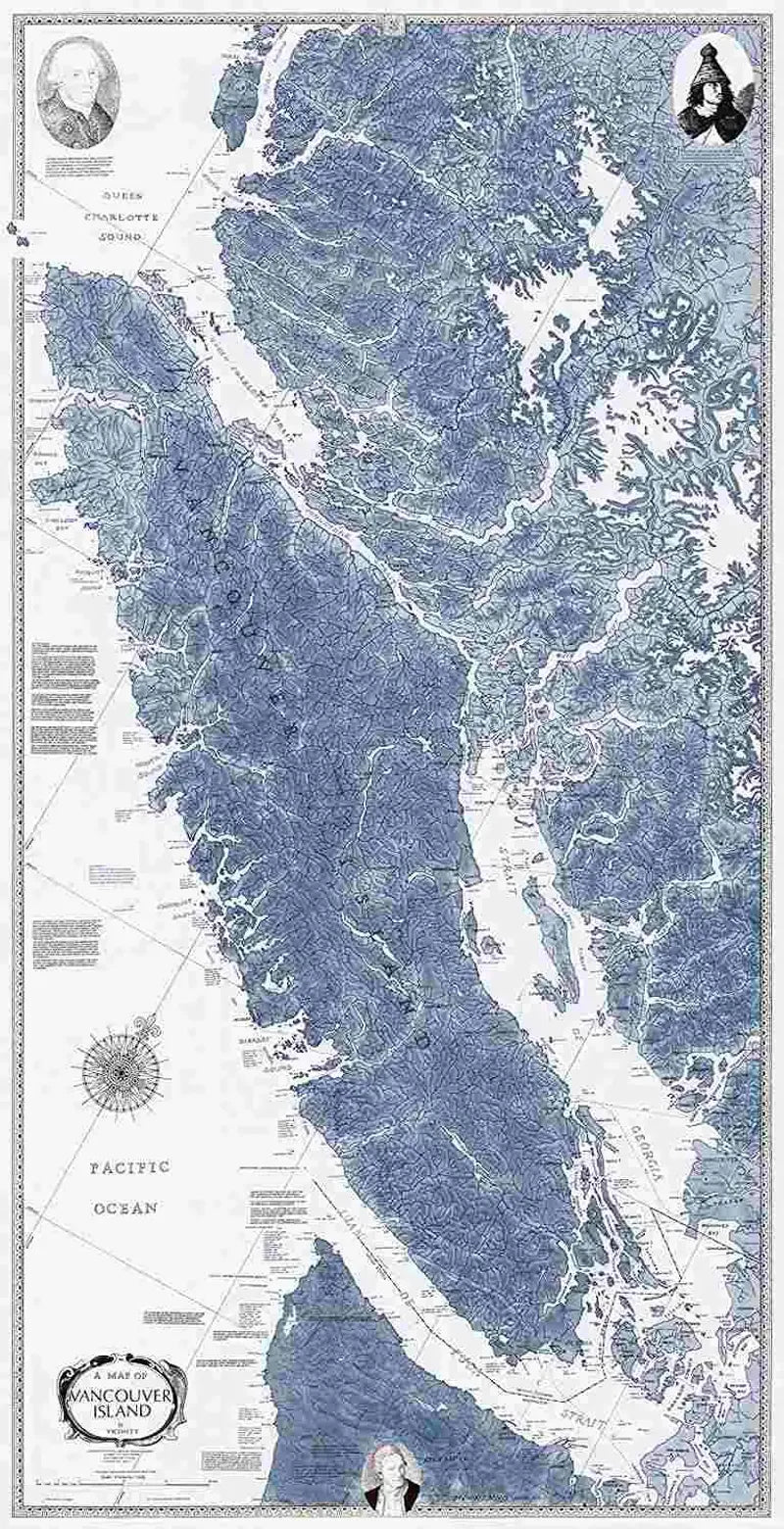 Vancouver Island Wall Map by Sobay