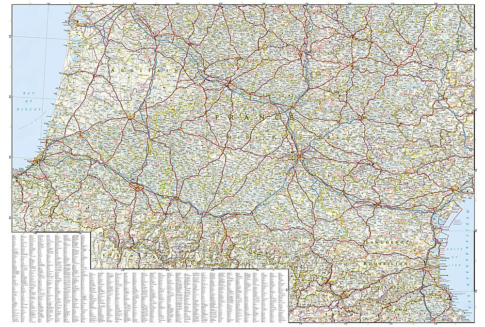 Southern France Adventure Travel Map by National Geographic - Map Detail