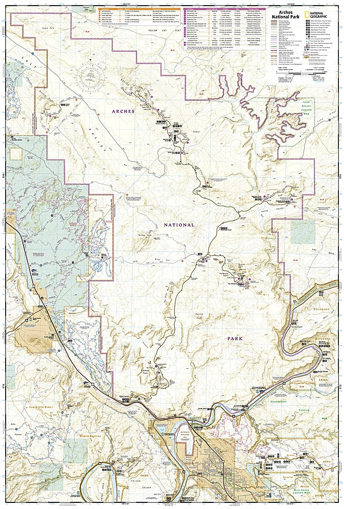 Arches National Park Trails Illustrated Topographic Map #211 by National Geographic - Map