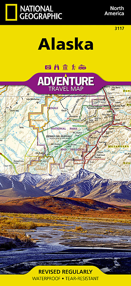 Alaska Adventure Travel Map #3117 by National Geographic - Cover