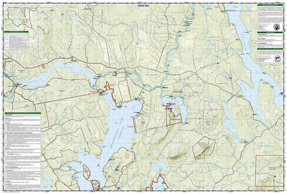 Allagash Wilderness Waterway South Trails Illustrated Map #401 - Map Detail