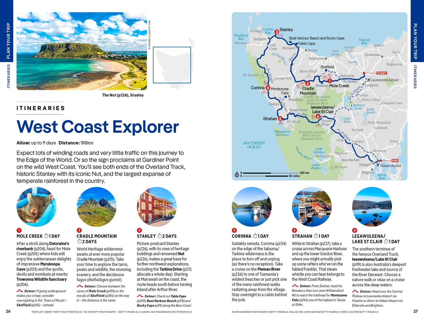 Tasmania Travel Guide Book by Lonely Planet - Sample Page