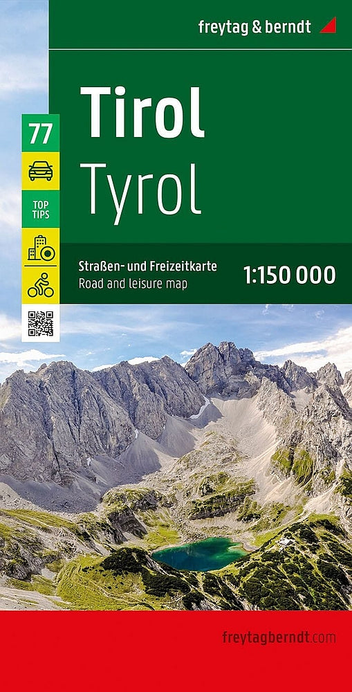 Tirol (Tyrol) Road Map by Freytag & Berndt - Cover