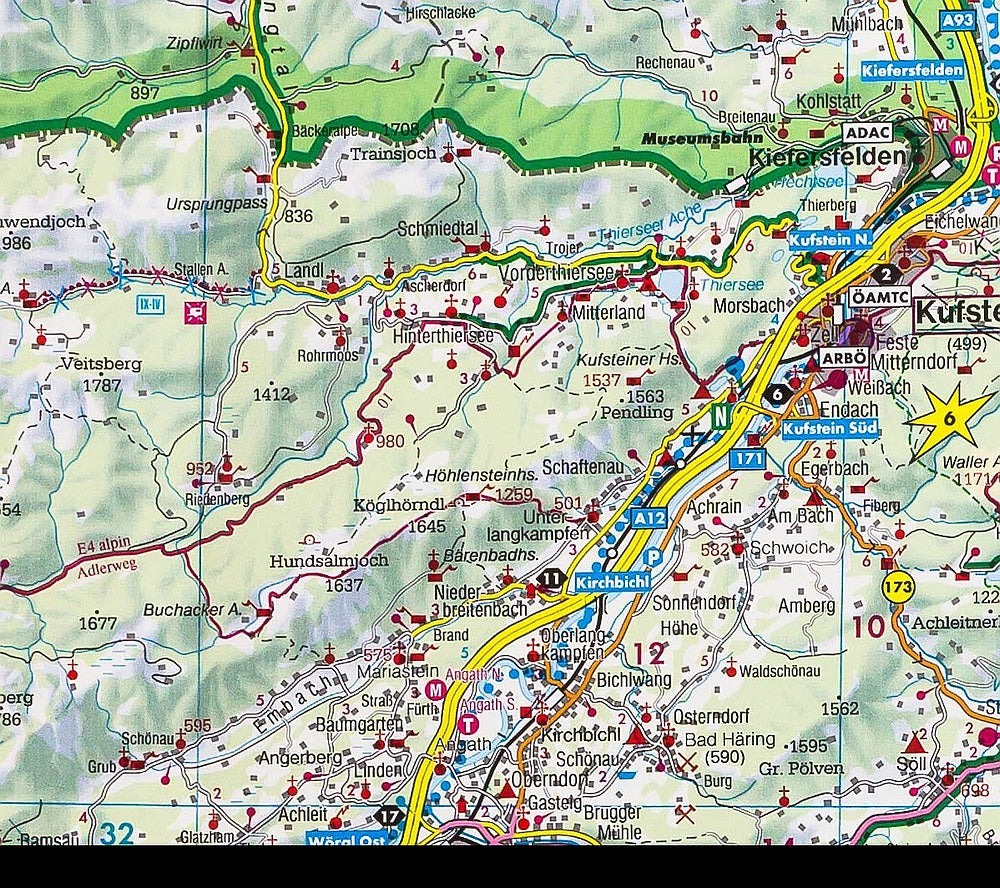 Tirol (Tyrol) Road Map by Freytag & Berndt - Map Detail