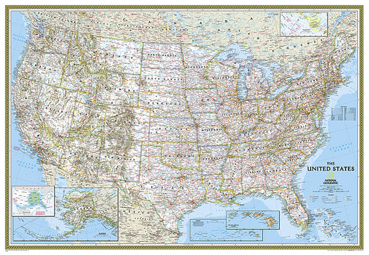 United States Wall Map - Classic Series by National Geographic