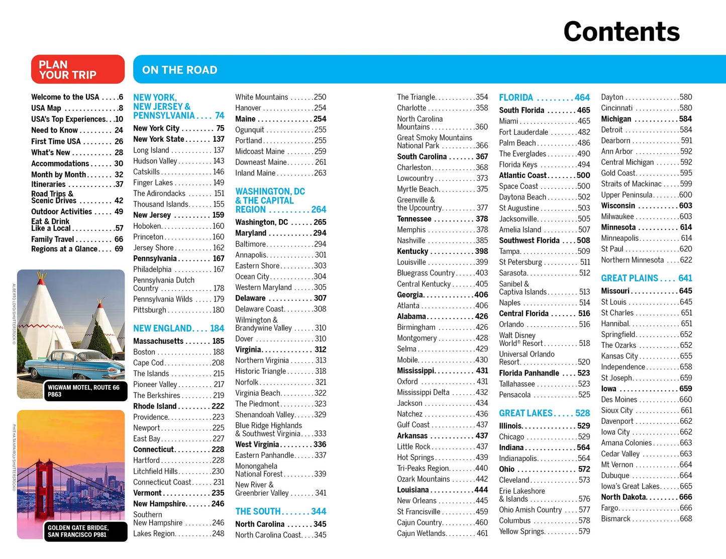 USA Travel Guide Book by Lonely Planet - Sample Page