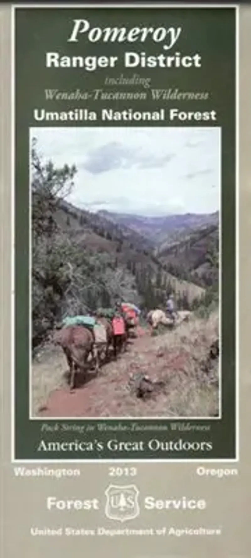 Umatilla National Forest - Pomeroy Ranger District Forest Service Map - Cover