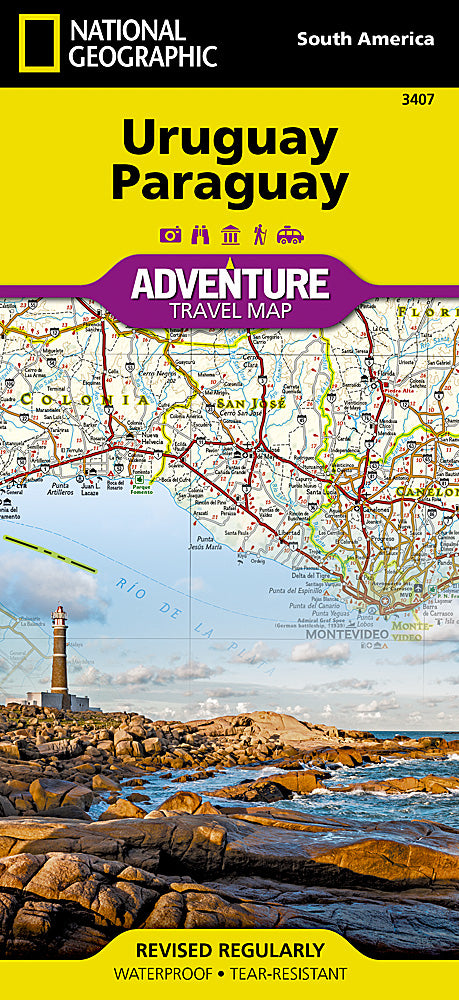 Uruguay & Paraguay Adventure Travel Map by National Geographic - Cover