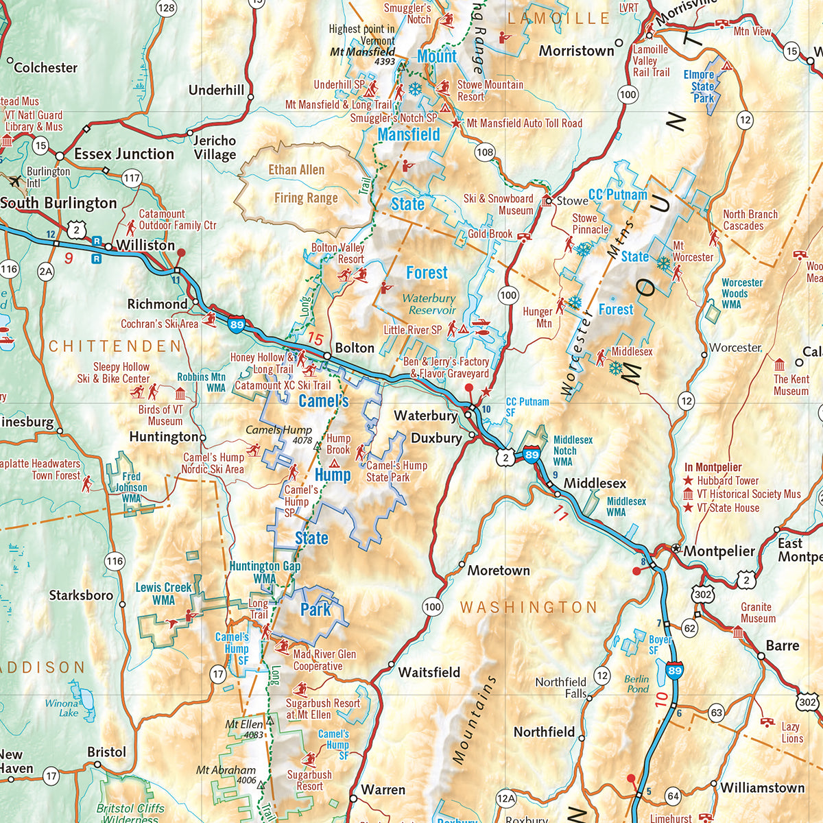 Vermont Recreation Map