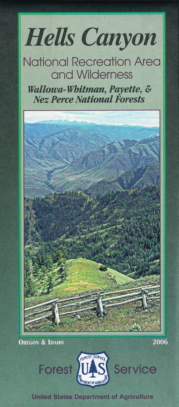 Wallowa-Whitman National Forest - Hells Canyon National Recreation Area & Wilderness USFS Map - Cover
