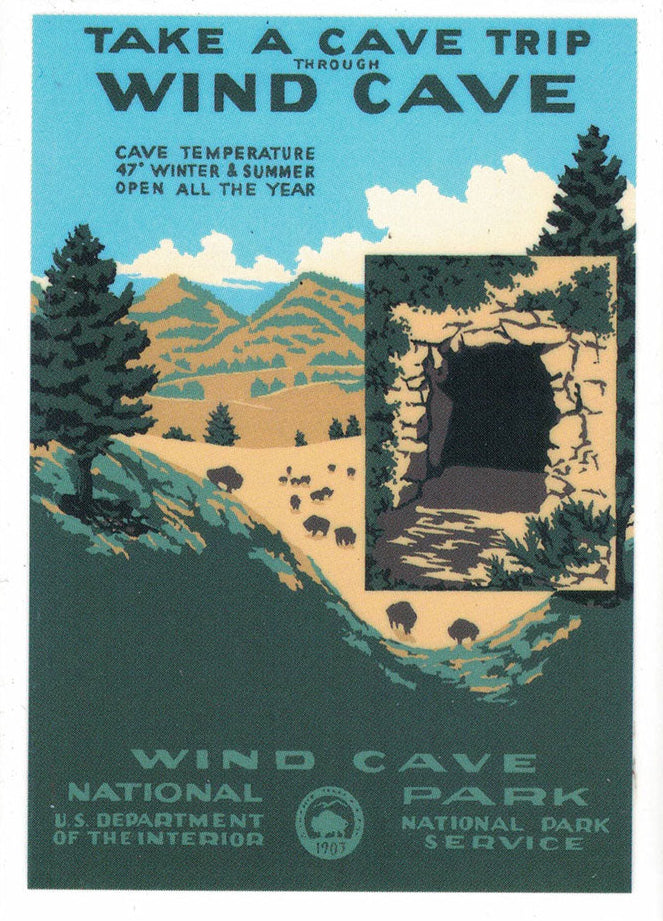 Wind Cave National Park WPA Poster