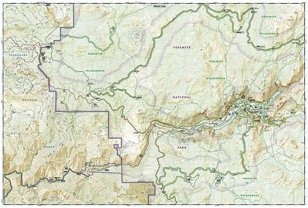 Yosemite National Forest SW Trails Illustrated Topographic Map #306 - Map Detail