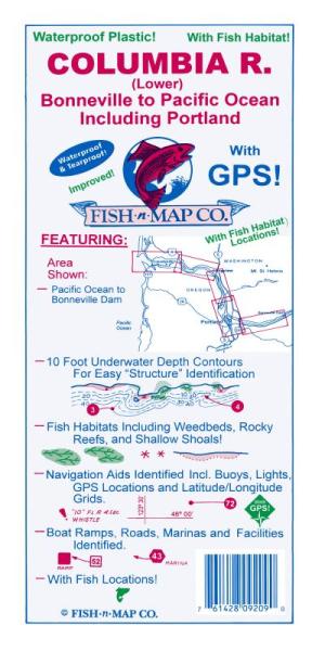 Columbia River (Lower) Fishing Map