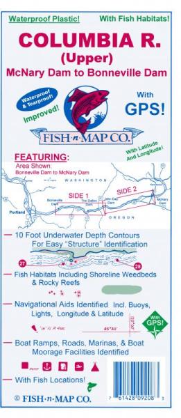 Columbia River (Upper) Fishing Map
