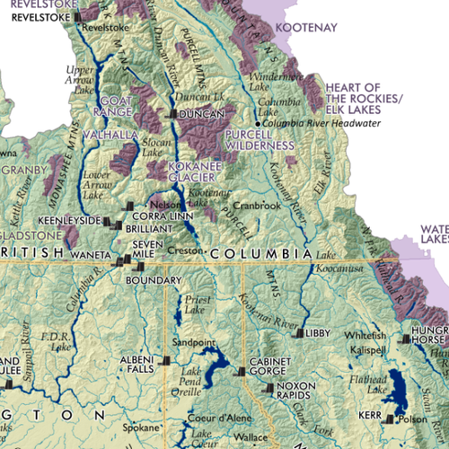 Columbia River Watershed Map