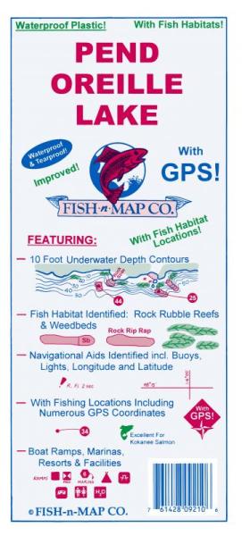Lake Pend Oreille Fishing Map - Idaho