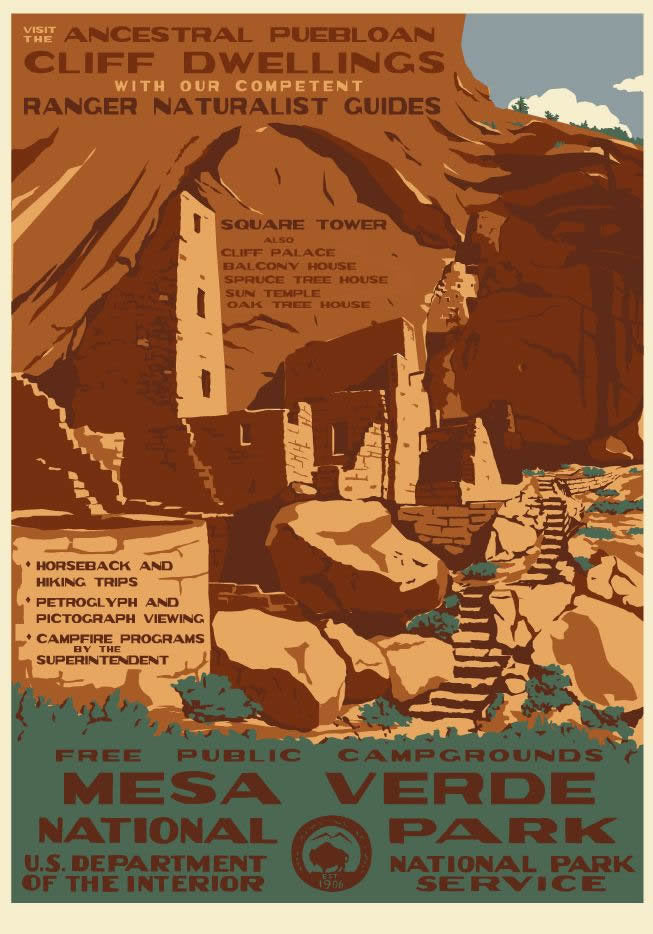 Mesa Verde National Park WPA Poster