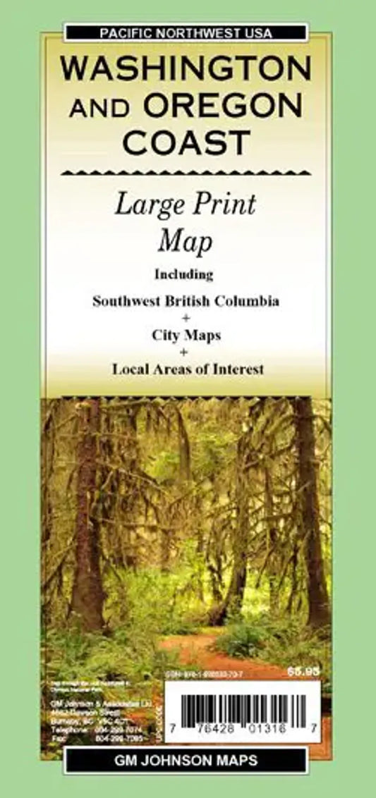 Washington & Oregon Coast Road Map