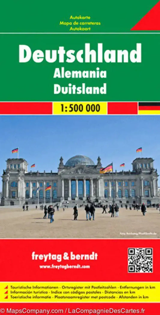 Germany Travel Map by Freytag & Berndt