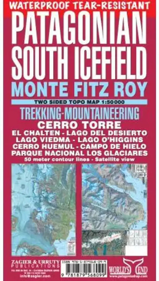 Patagonia South Icefield Map by Zagier & Urruty