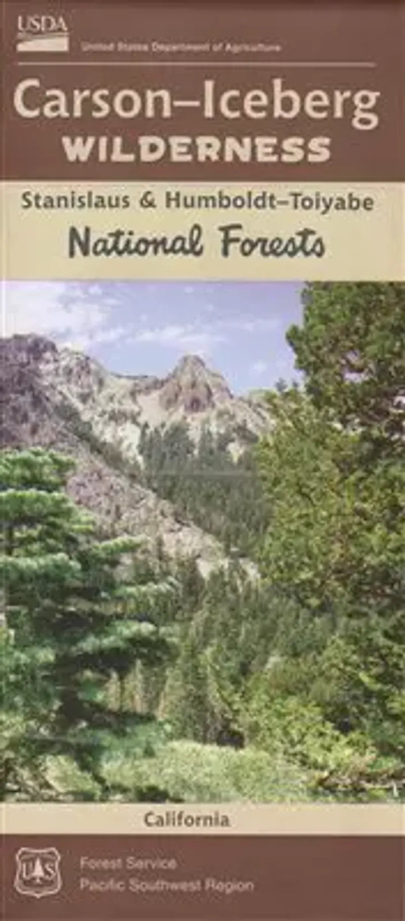 Carson-Iceberg Wilderness Map