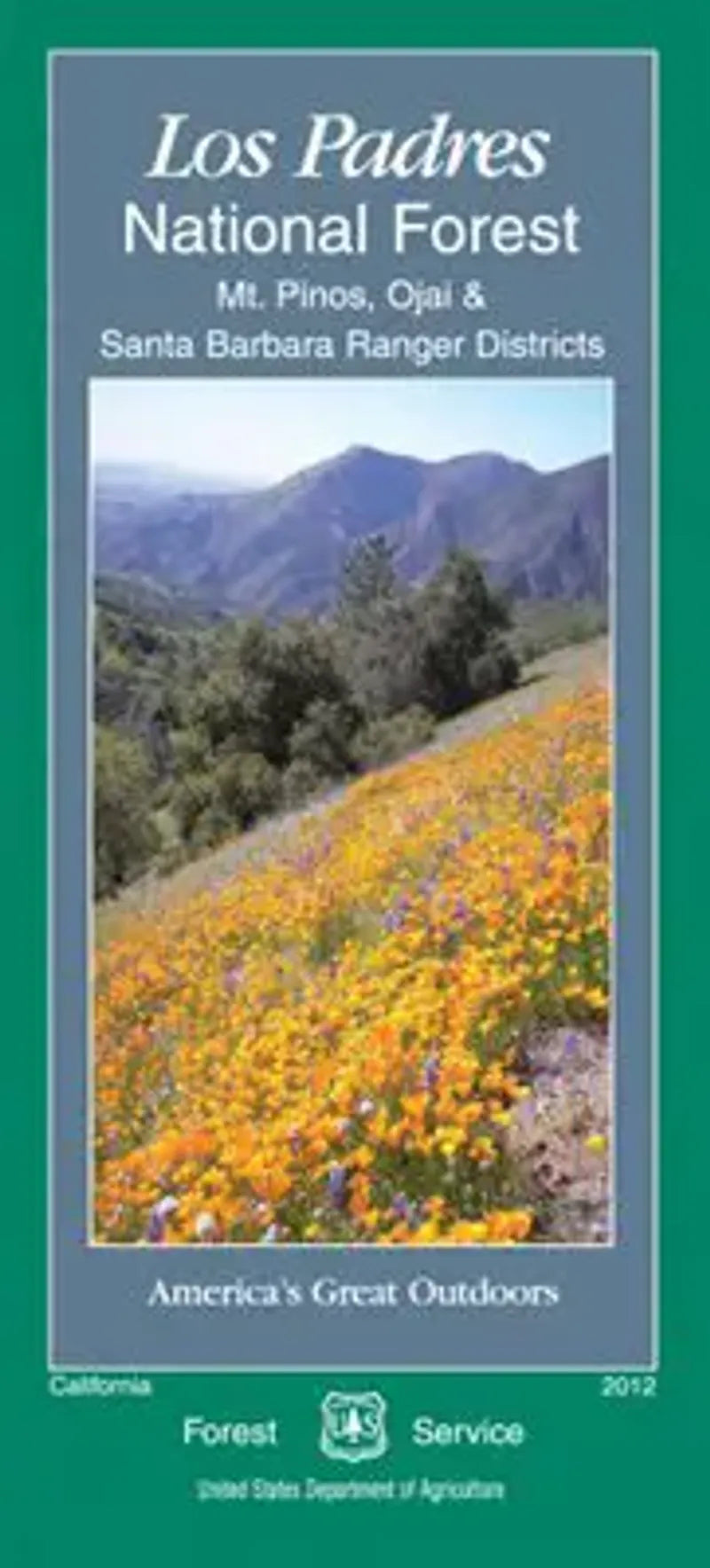 Los Padres National Forest South - Mt Pinos Ranger District Map