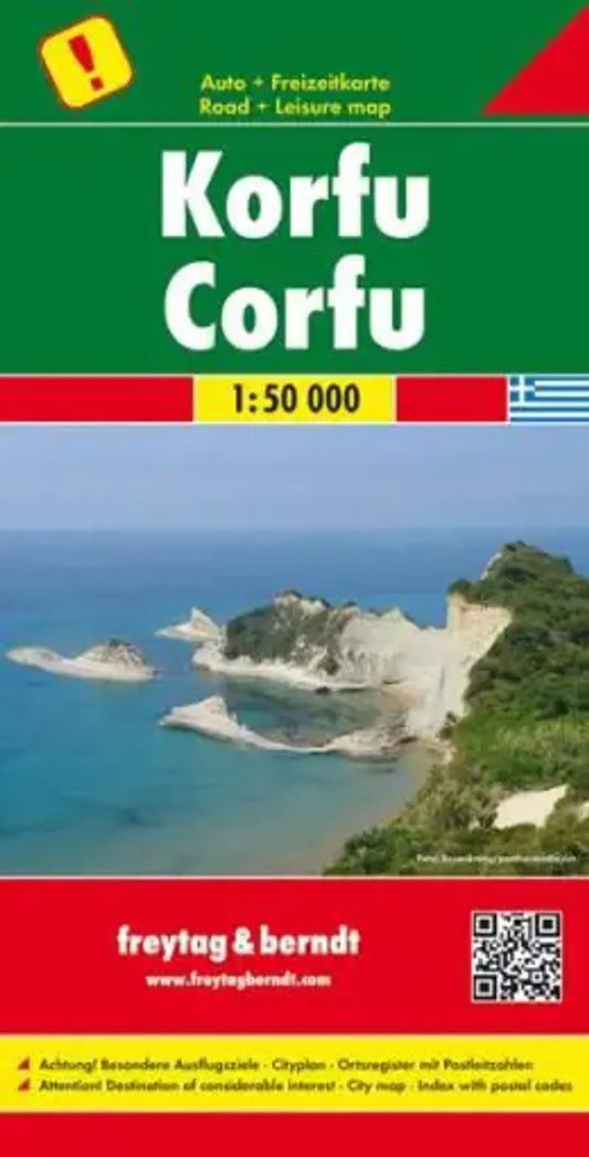 Corfu (Greece) Map by Freytag & Berndt