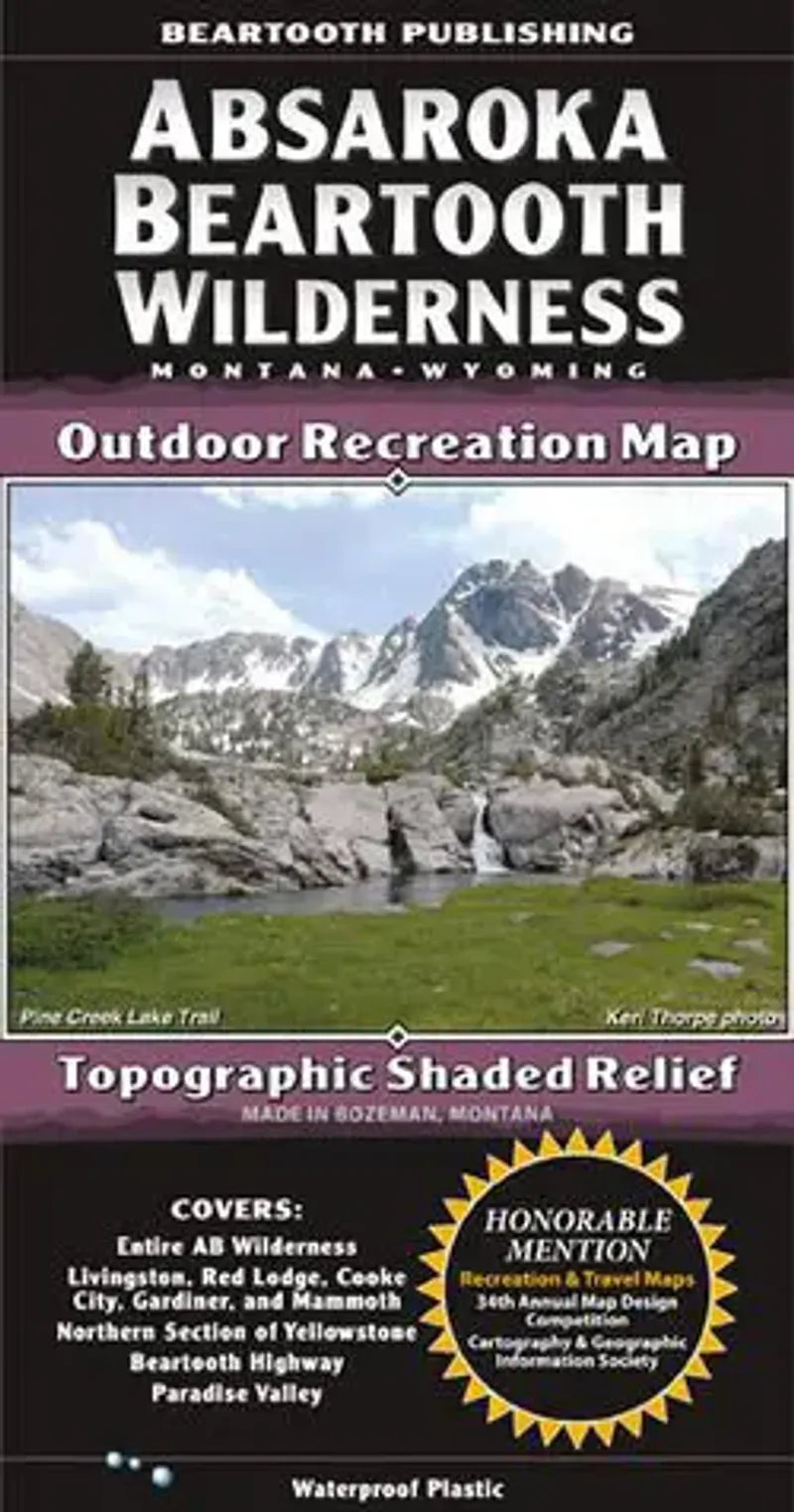 Beartooth Game Range Map Absaroka Beartooth Mountains Wilderness Map – Metsker Maps