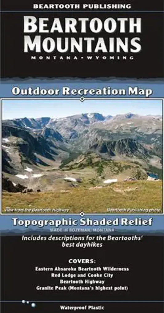 Beartooth Mountains Recreation Map