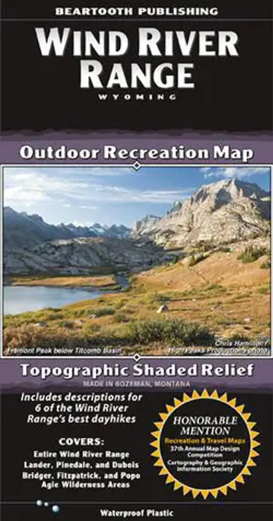 Wind River Range Hiking Map