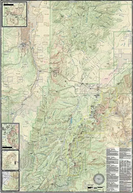 Bryce Canyon Brian Head Hiking Map