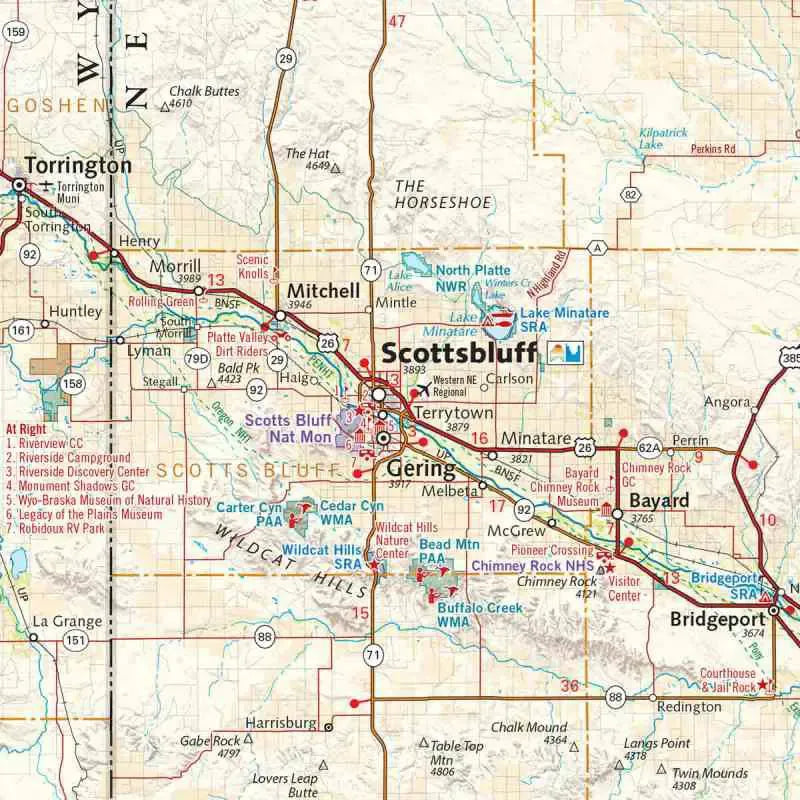 Nebraska Recreation Map