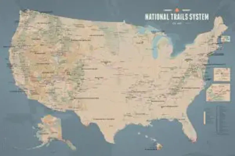 US National Trails Map Metsker Maps