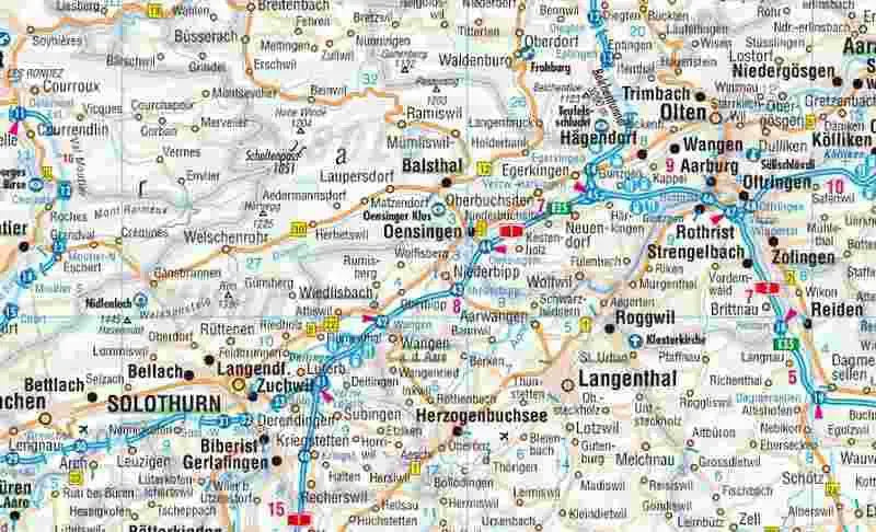 Switzerland Travel Map by Borch