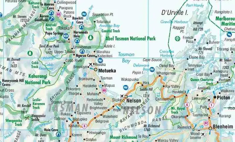 New Zealand Travel Map by Borch