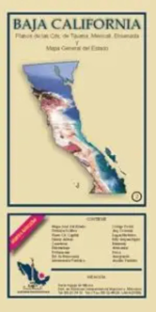 Baja North, Mexico State Map
