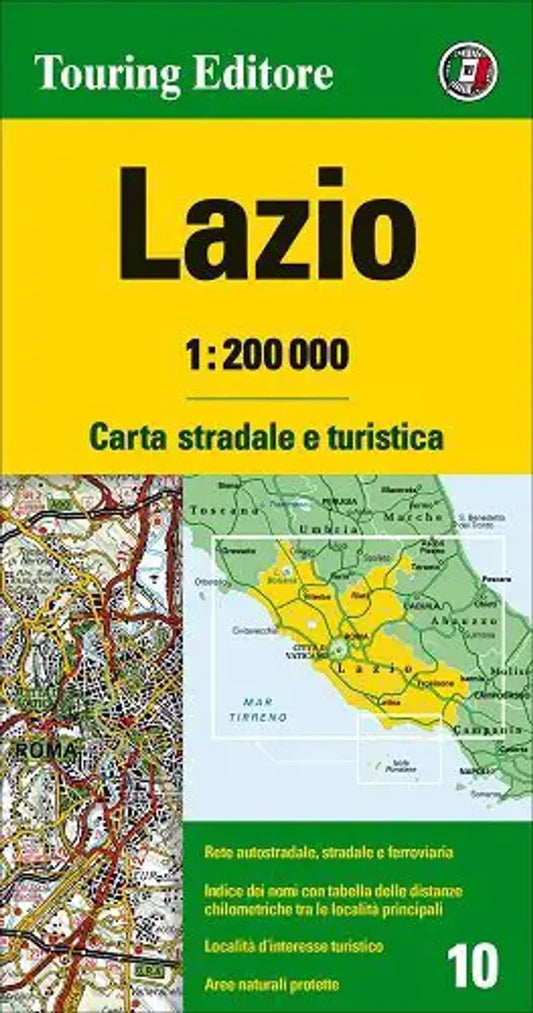 Lazio Travel Map l Touring Club of Italy