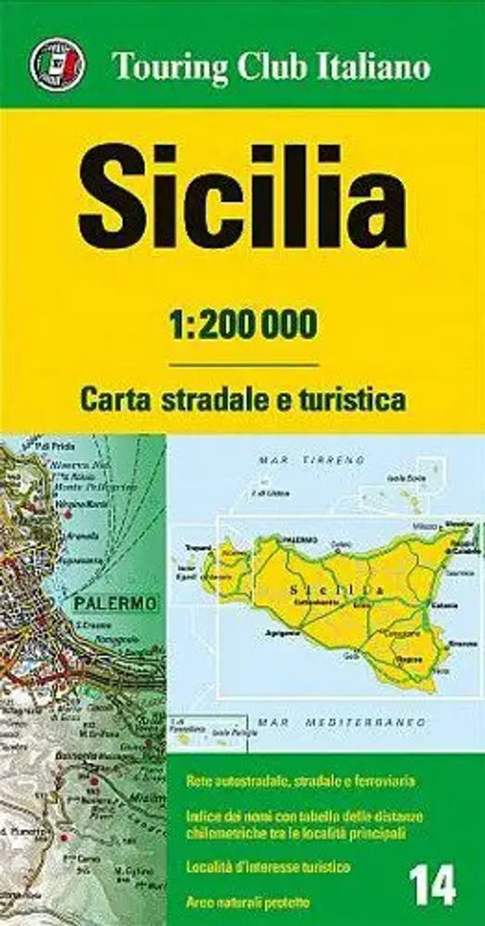 Sicily Travel Map l Touring Club of Italy