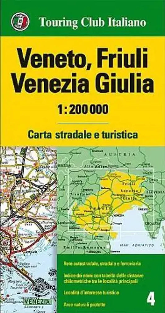 Veneto & Friuli Travel Map l Touring Club of Italy