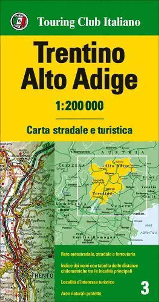 Trentino Travel Map l Touring Club of Italy
