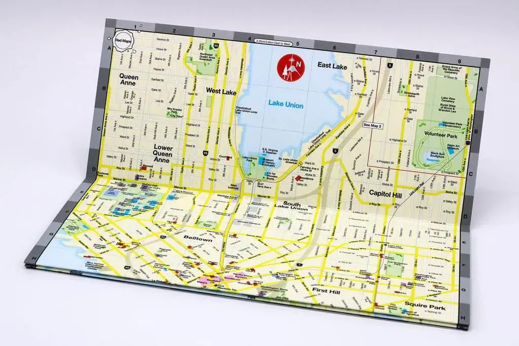 Seattle City Center Street Map by Red Maps