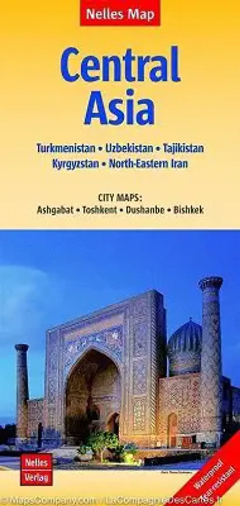 Central Asia Travel Map by Nelles