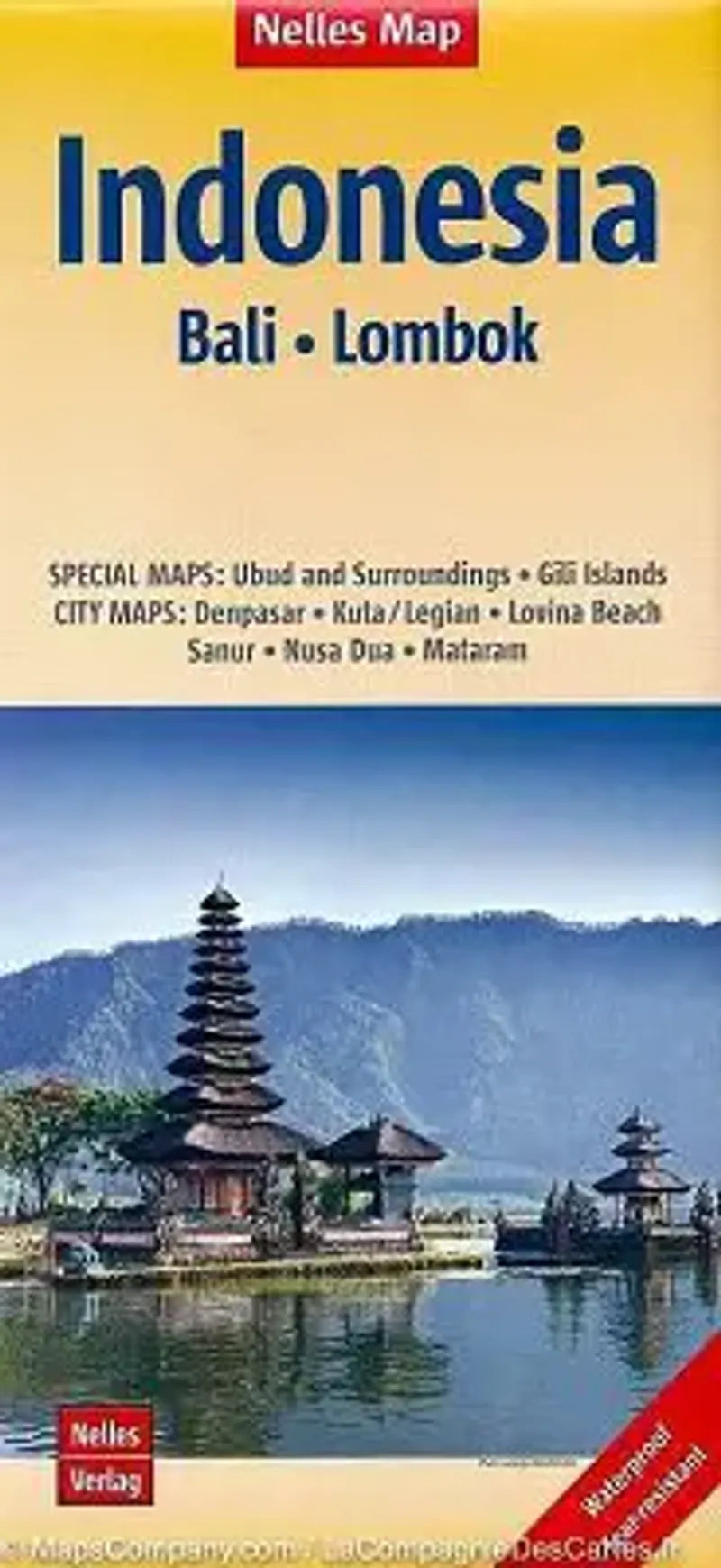 Bali & Lombok Travel Map by Nelles