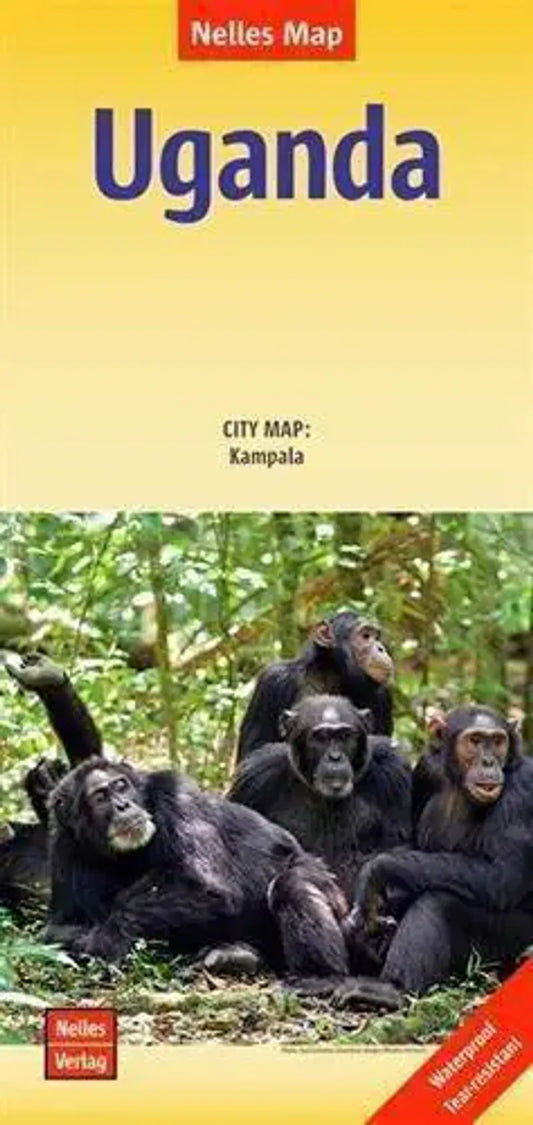 Uganda Travel Map by Nelles