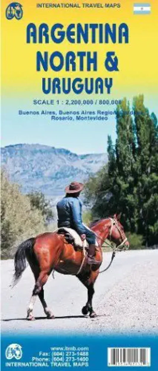 Argentina North & Uruguay Travel Map